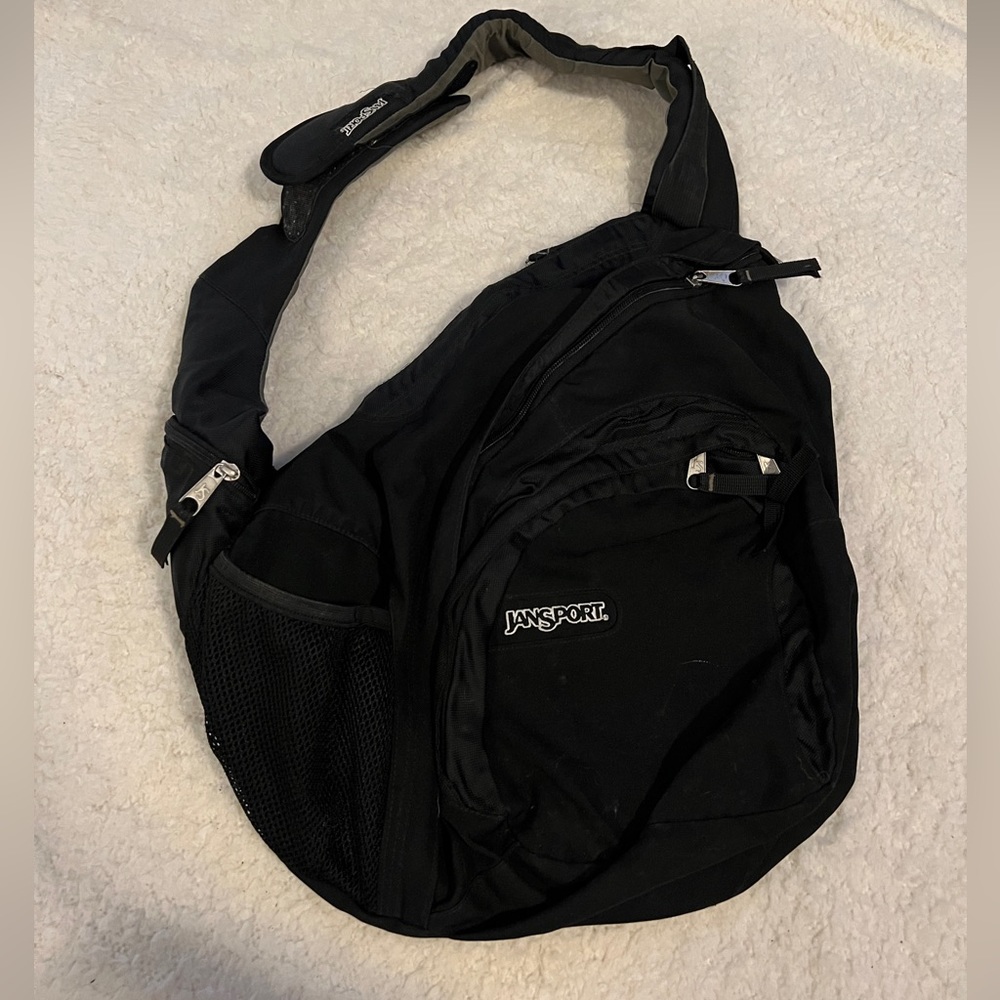 One-Shoulder Black Jansport Backpack